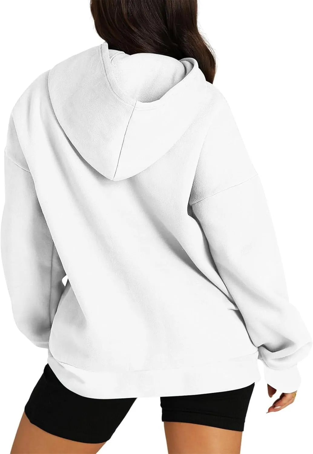 Womens Oversized Hoodies Fleece Sweatshirts Casual Long Sleeve Drop Shoulder Pullover Fall Winter Outfits Y2K Tops